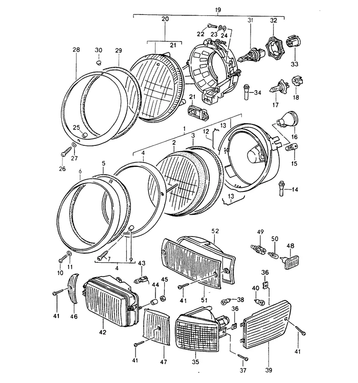 Front Right Smoked Euro Spec Turn Signal Lens for Porsche 911 (1989-94) - Image 3