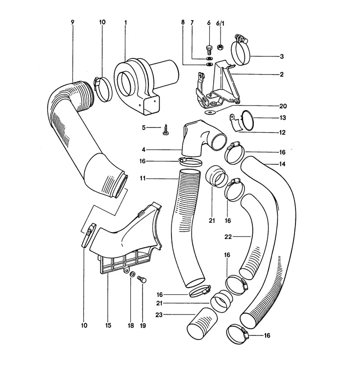 Hot Air Hose for Porsche 911 without Factory AC (1975-83) - Image 2