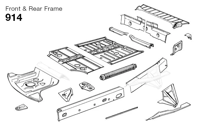 Inner Longitudinal, Drivers Compartment Right for Porsche 914/914-6 (1970-76) - Image 3