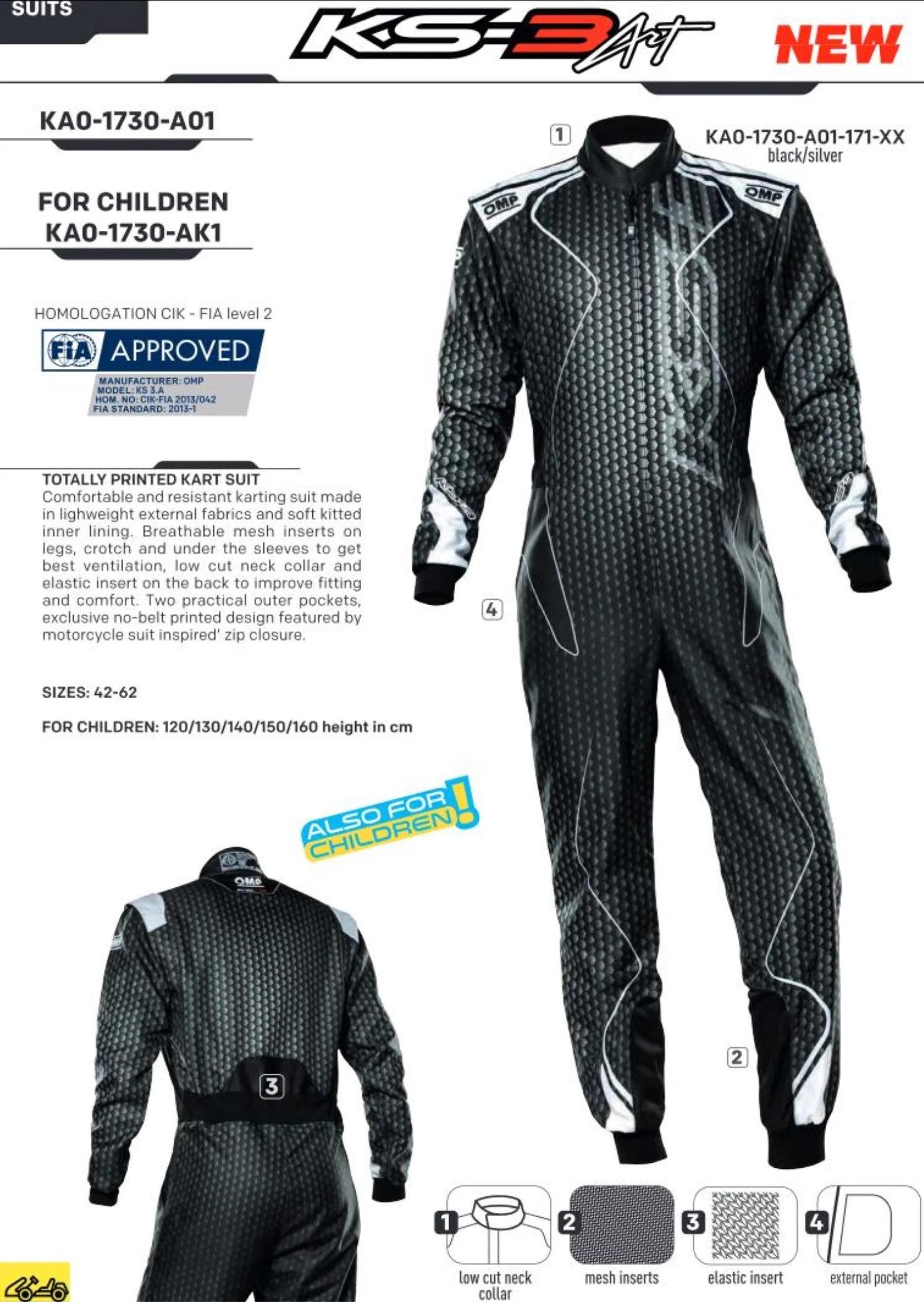KS-3R Art Karting Racing Suit, FIA Karting Suit - Image 5