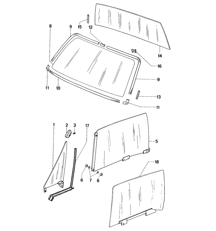 Left Vent Window Seal for Porsche 914 (1970-76) - Image 2