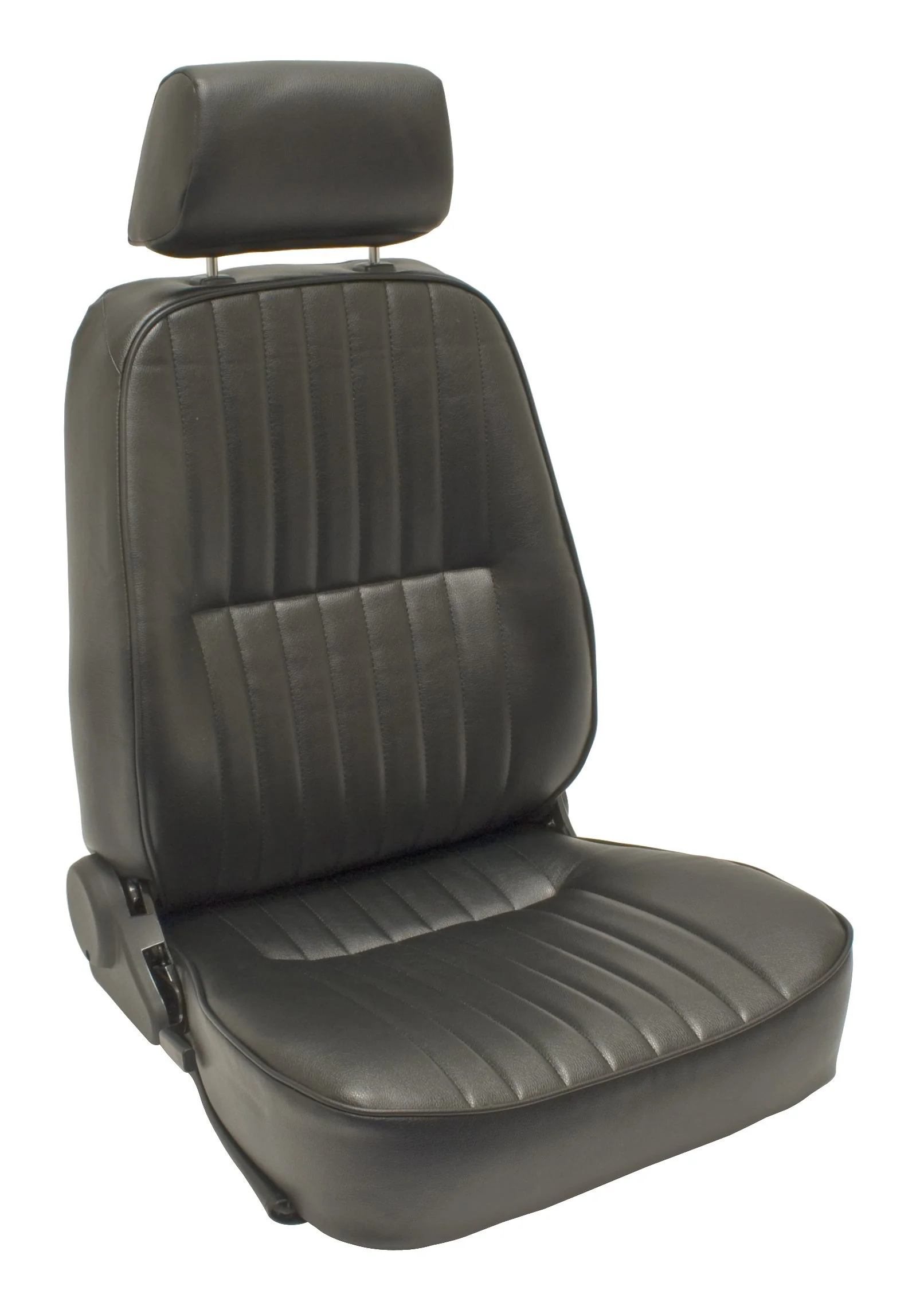 Low-Back Seat with Headrest Only, Right Side, Black Vinyl