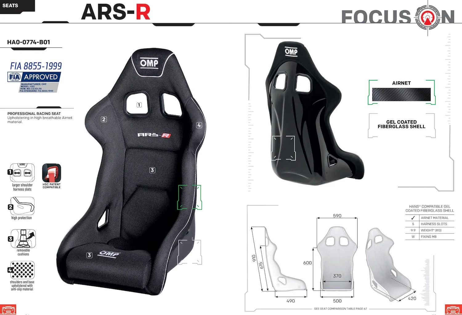 Competition Motorsport OMP ARS-R Racing Seat - Image 2