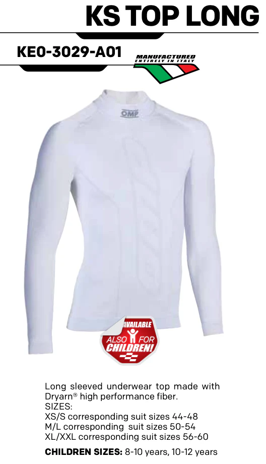 OMP Karting Underwear Long Sleeve Shirt - Image 5