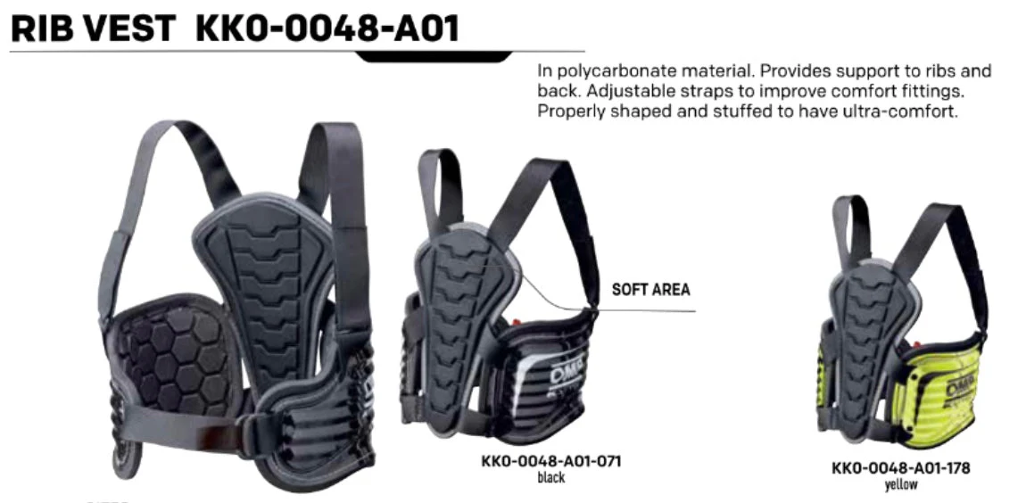 OMP KS Rib Protector Kart Racing - Track Use - Image 4