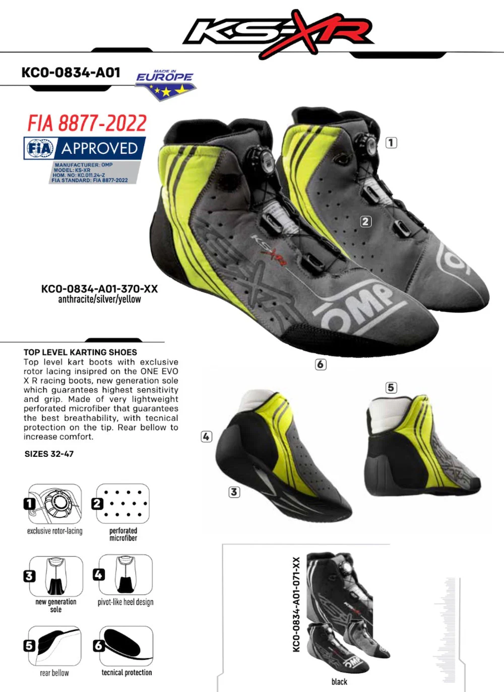 OMP KS-XR Kart Racing Shoesss, FIA Rated - Image 5