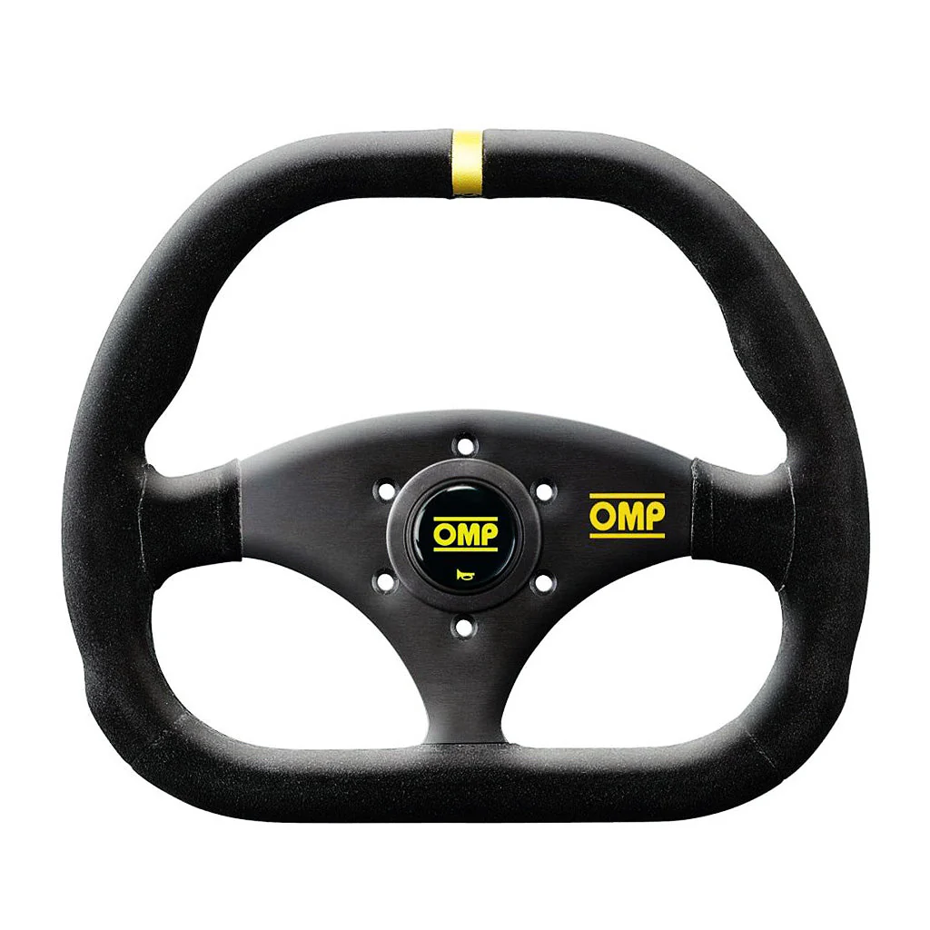 Competition Motorsport OMP Kubic Steering Wheel – Flat Top 310x265mm Racing Wheel With Anatomic Grip