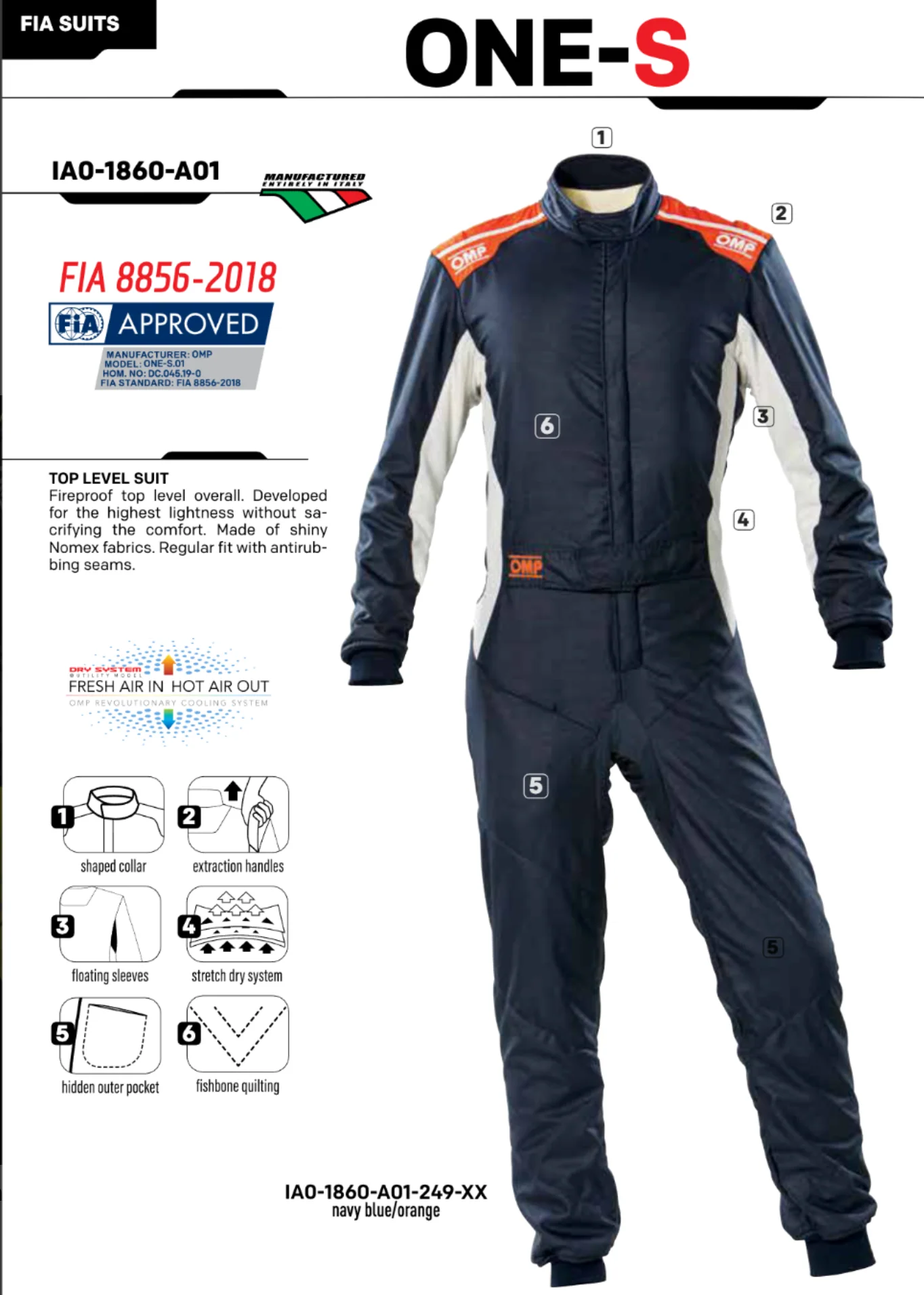 OMP ONE-S Driver Driver Racing Suit - Image 7