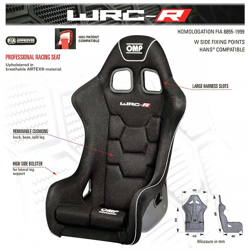 Competition Motorsport OMP WRC-R Carbon Racing Seat - Image 3