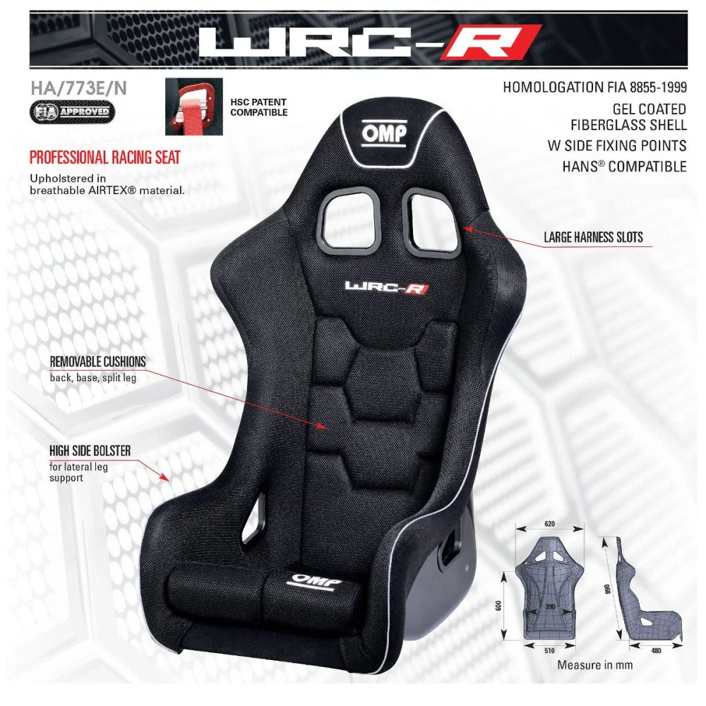 OMP WRC-R Racing Seat - Regular or XL - Image 3