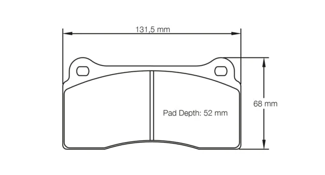 Pagid Racing Rear Brake Pads for Audi R8 4.2 and 5.2 FSI quattro