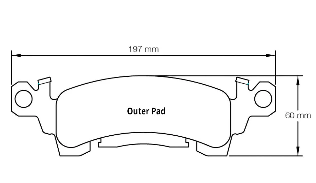 Pagid Racing RST1 Front Brake Pads for Chevrolet GM Intermediate D52, several models - Image 2