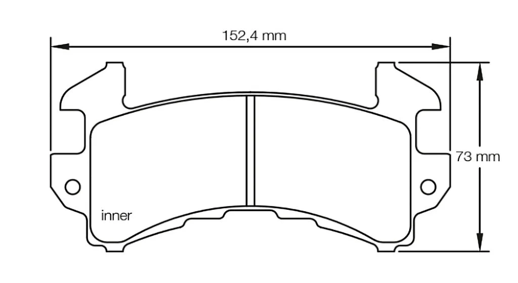 Pagid Racing RST2 Front Brake Pads for Chevrolet GM Metric D154, several models - Image 2