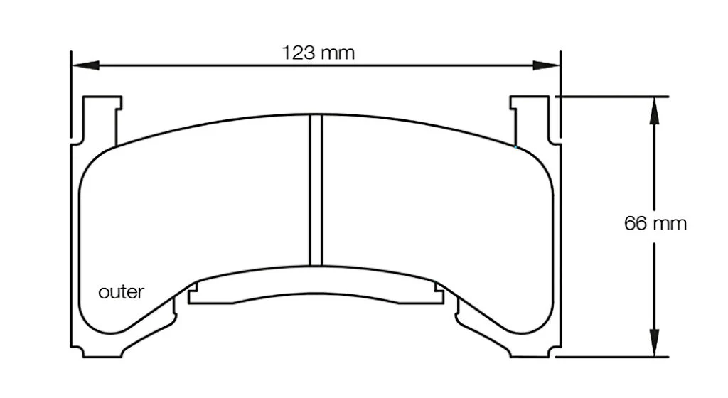 Pagid Racing RST2 Front Brake Pads for Chevrolet GM Metric D154, several models - Image 3