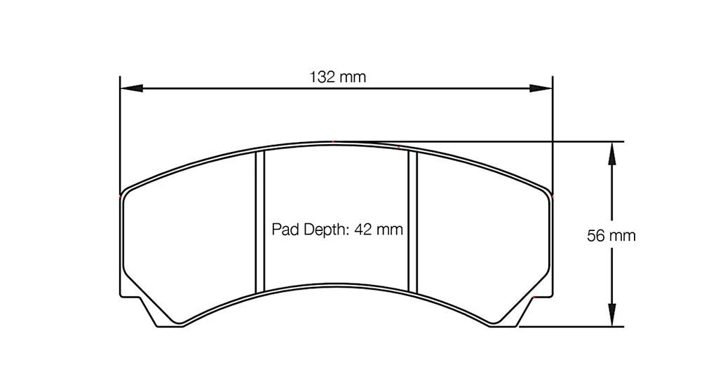 Pagid Racing Rear Brake Pads for Ford Mustang FP350S (race car by FORD Performance) AP brakes