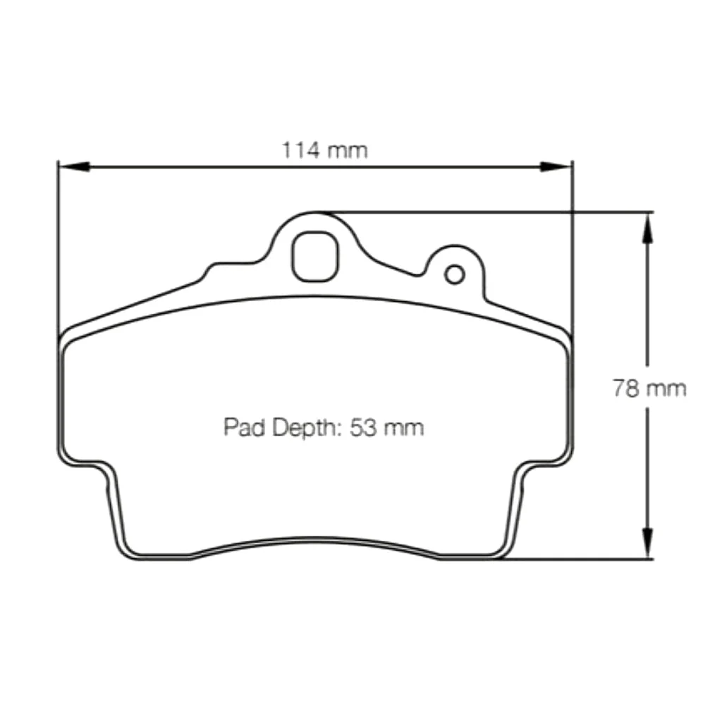 Pagid Racing Front Brake Pad Set No. 2407 for Porsche 993/986/987