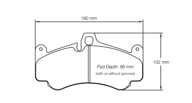 Pagid Racing No. 2707 Front Brake Pad Set for Porsche 987/996/997/Carrera GT