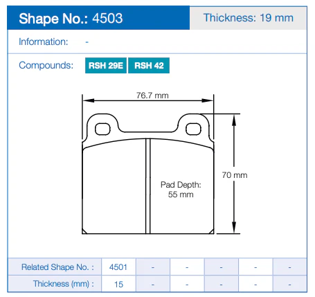 Pagid Racing Front/Rear Brake Pads for Porsche 911 (1968–1983) - Image 2