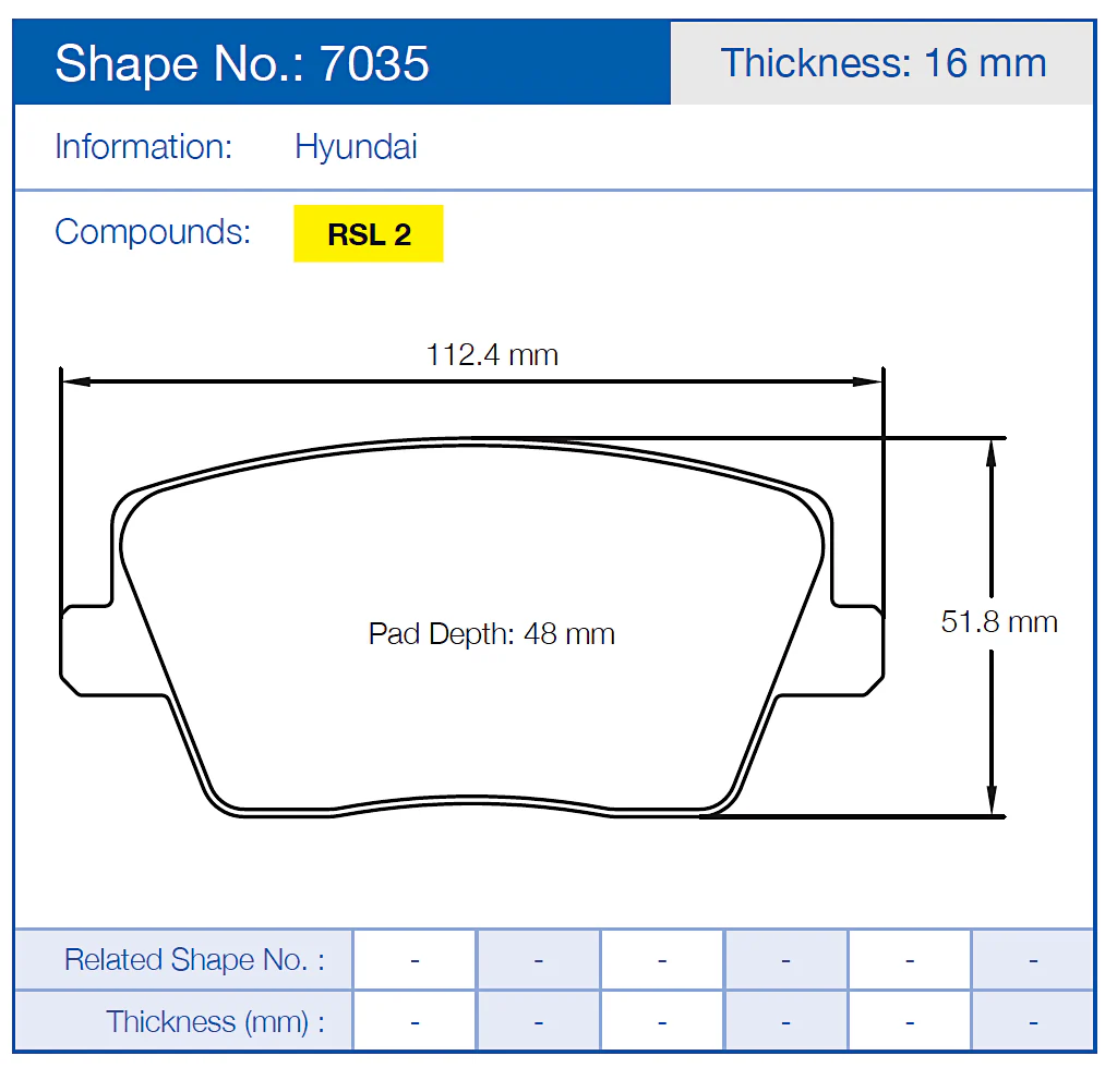 Competition Motorsport Pagid Racing Rear Racing Brake Pads No. 7035 - Image 2