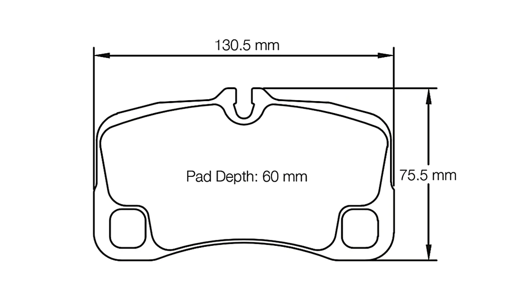 Pagid Racing No. 8008 Rear Brake Pad Set for Porsche 997