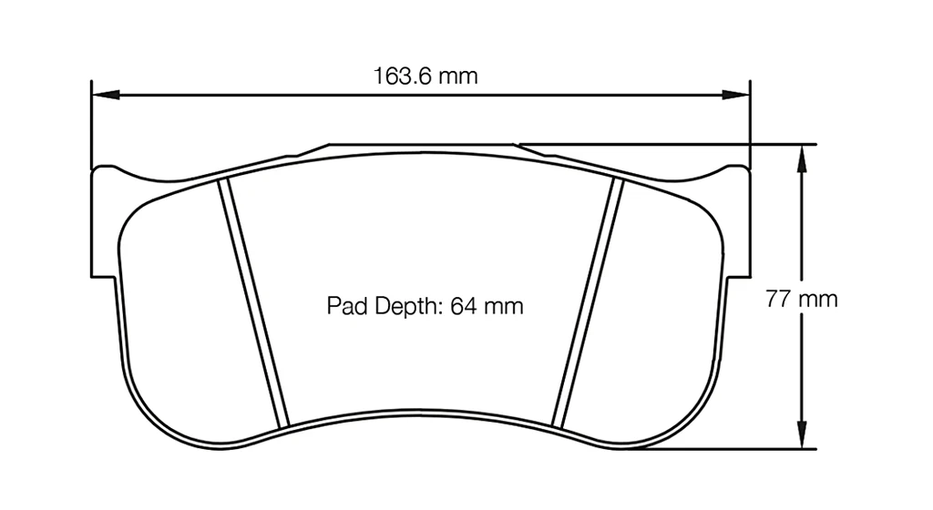 Pagid Racing Front Brake Pad Set No. 8101 RSL1 for Porsche 991