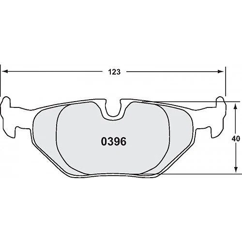 Performance Friction PFC Rear Brake Pad Set 0396 - Image 2