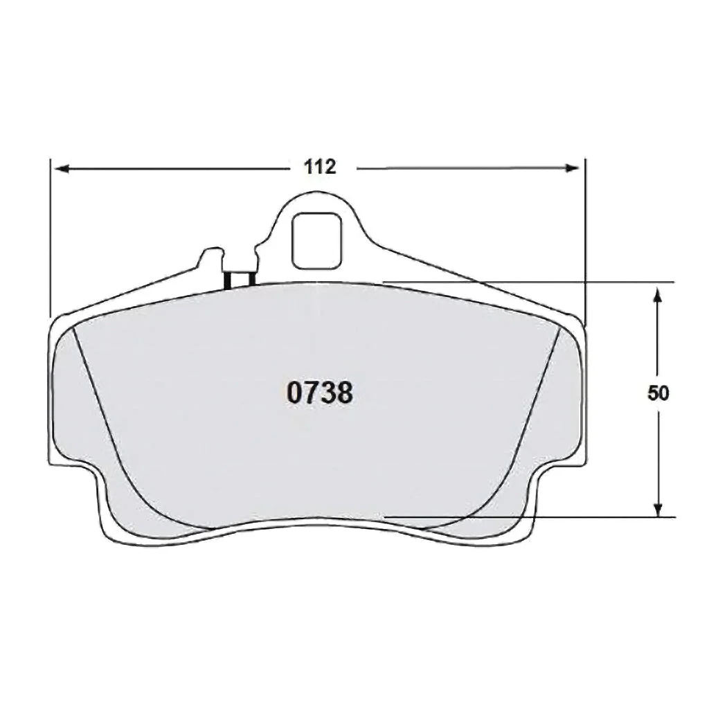 Performance Friction PFC Rear Brake Pad Set 0738 for Porsche 986/987/981/718/996/997/Cayenne - Image 2