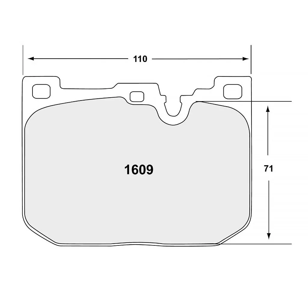 Performance Friction PFC Front Brake Pad Set 1609 - Image 2
