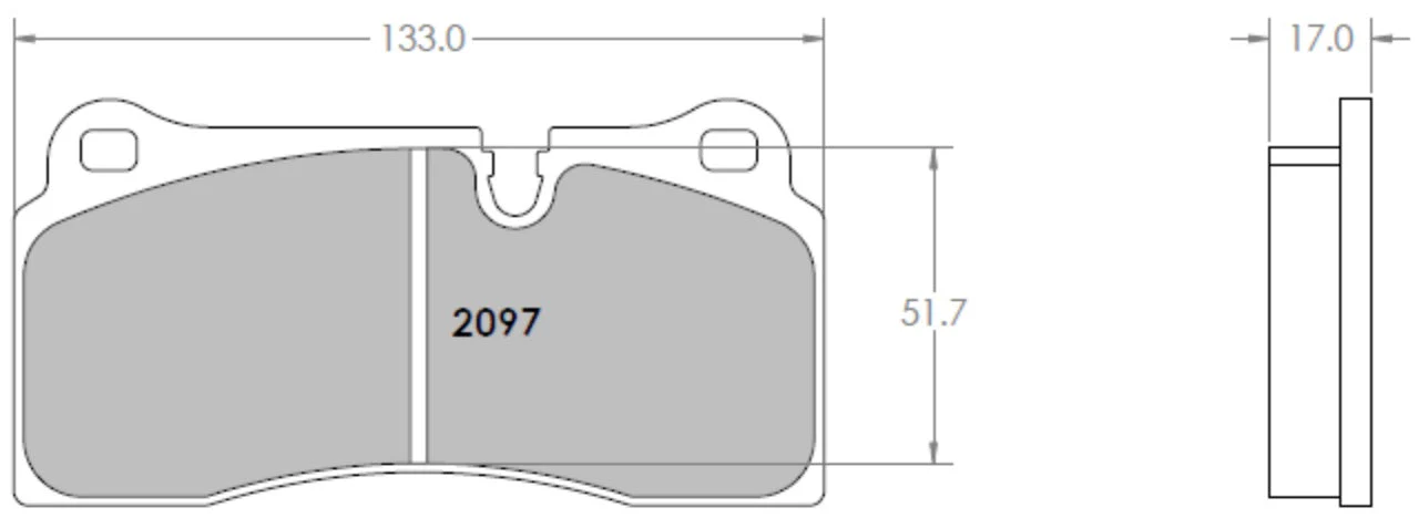 Performance Friction PFC Rear Brake Pad Set 2097 for Race Applications