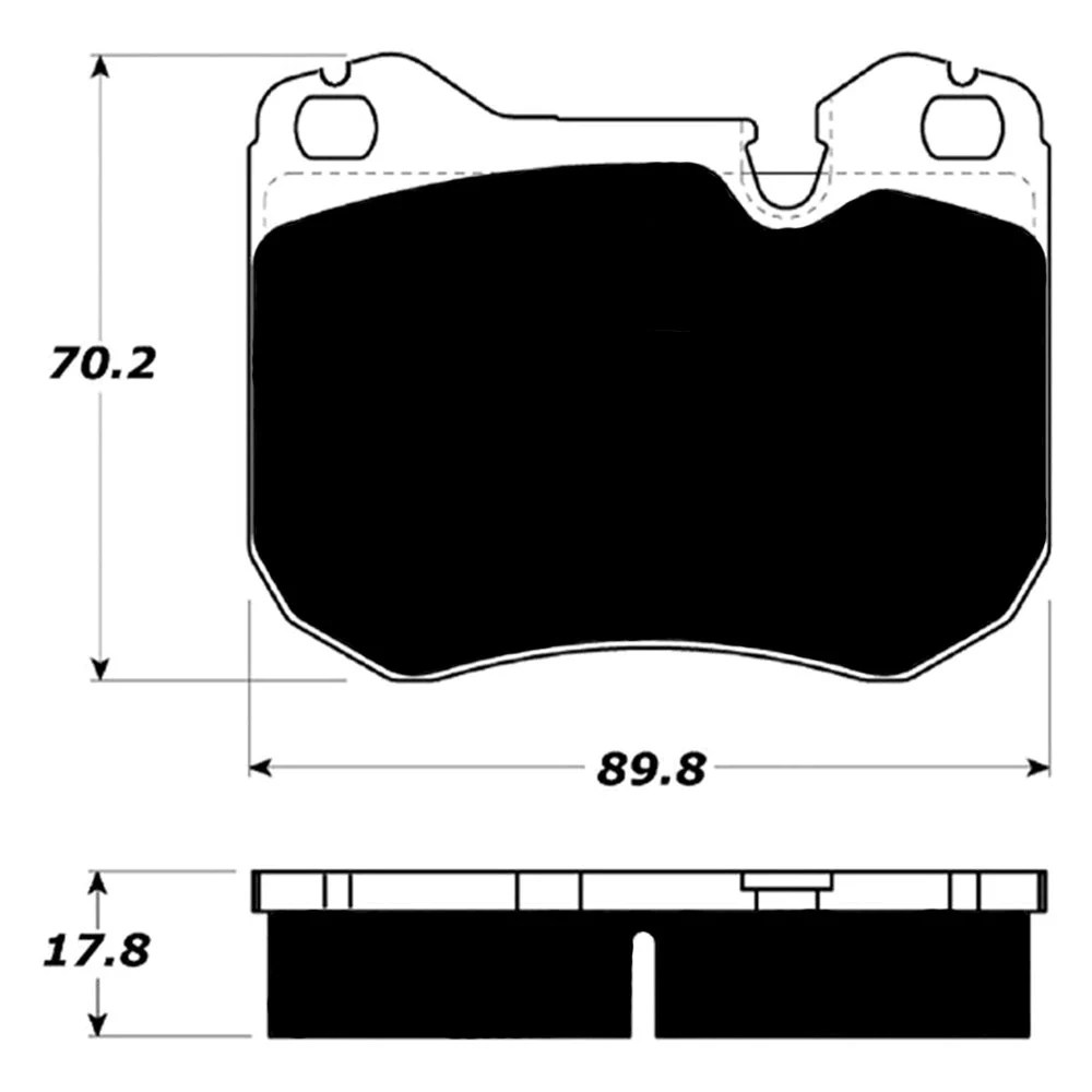 PMB-C Ceramic Front Brake Pads for Porsche 928 (1978-81) - Image 2