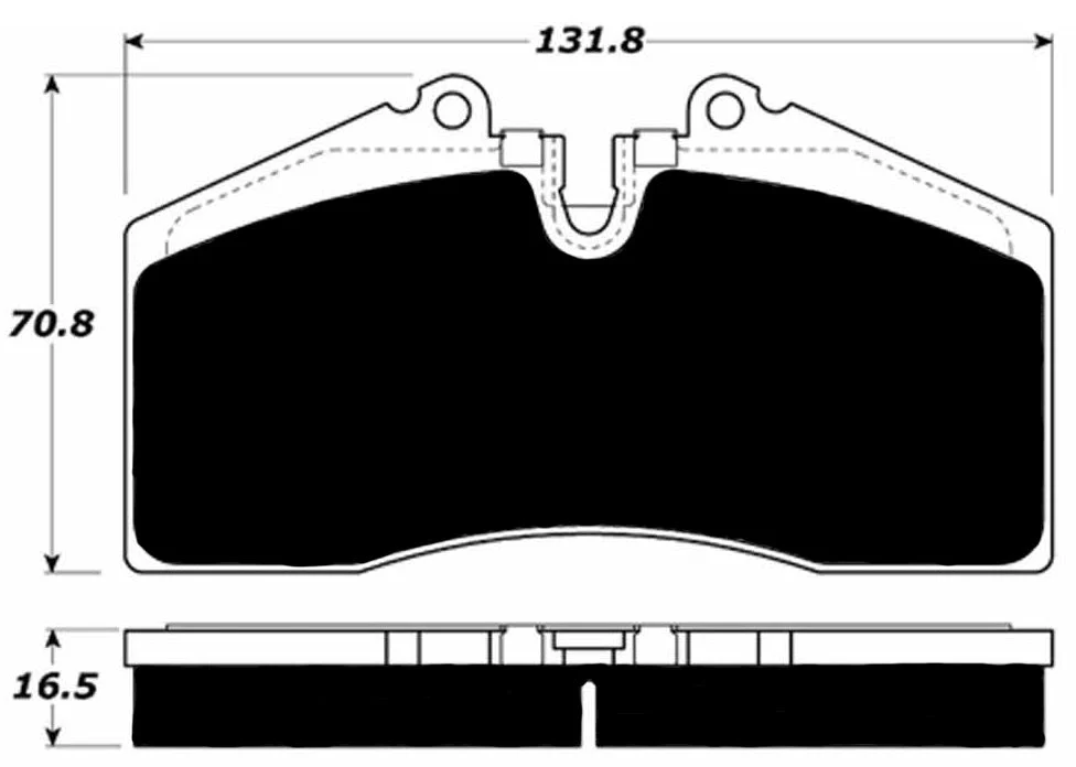Porterfield Front Brake Pad Set for Porsche 993 Carrera 2 Turbo Look (1995)