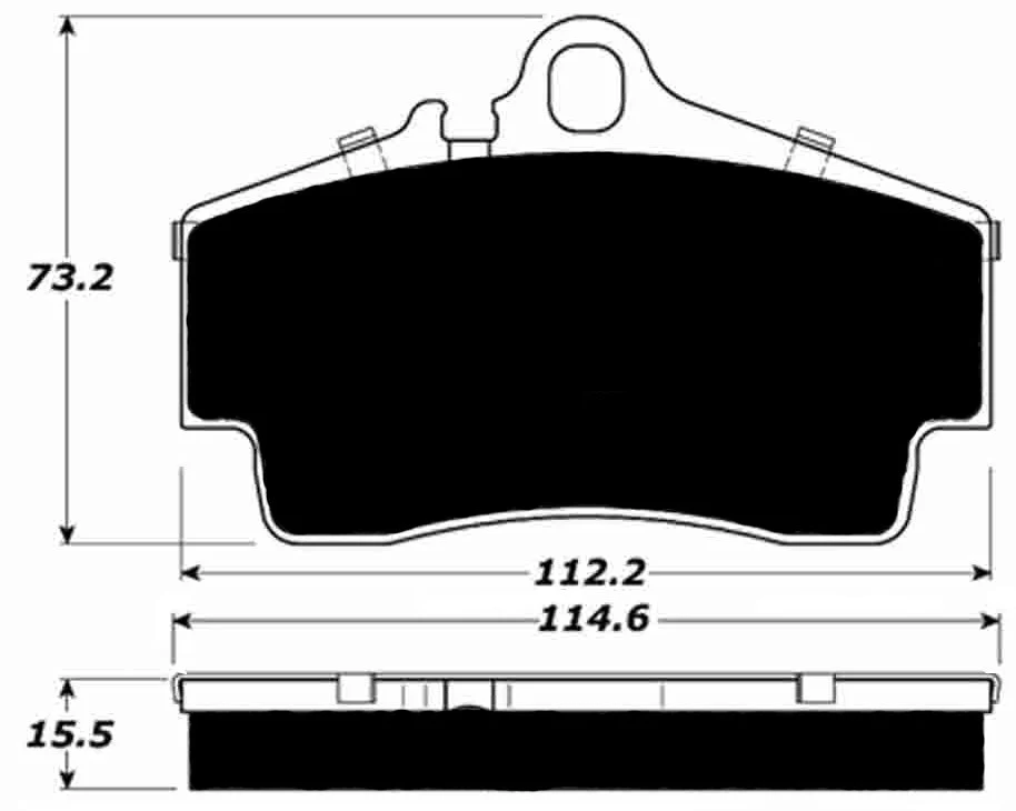 Porterfield Front/Rear Brake Pad Set for Porsche Boxster (1997) - Image 4