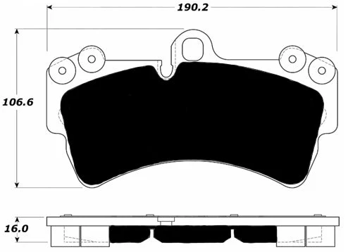 Porterfield Front/Rear Brake Pad Set for Porsche Cayenne with 350mm front rotor (2003) - Image 4