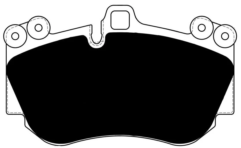 Porterfield Front/Rear Brake Pad Set for Porsche Cayenne with 380mm front rotor (2007)