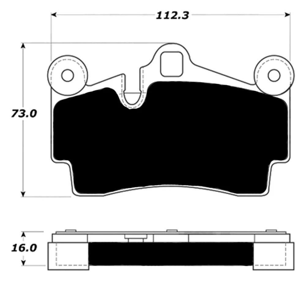 Porterfield Front/Rear Brake Pad Set for Porsche Cayenne with 330mm front rotor (2008) - Image 2