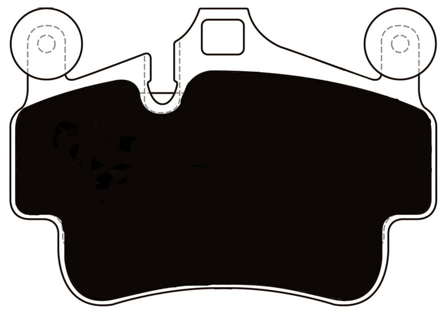 Porterfield Rear Brake Pad Set for Porsche Cayman Coupe S with Iron Rotors (2009) - Image 2