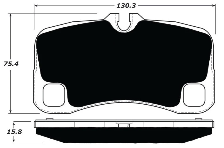Porterfield Front/Rear Brake Pad Set for Porsche 997 Turbo with Iron Rotors & Center Lock Wheels (2010) - Image 8