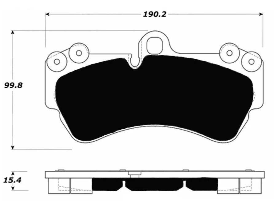 Porterfield Front/Rear Brake Pad Set for Porsche Cayenne with 330mm front rotor (2010)