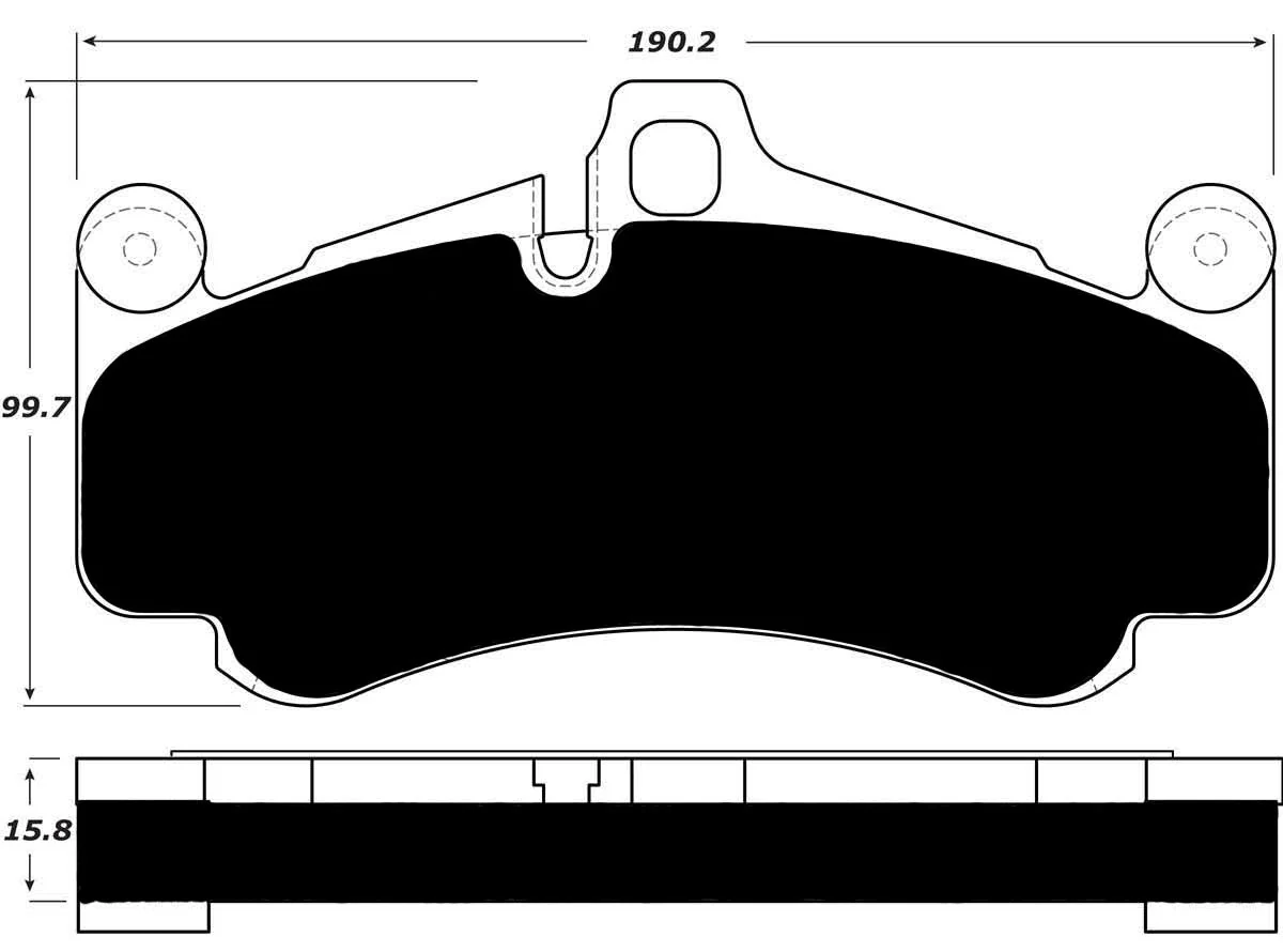 Porterfield Front/Rear Brake Pad Set for Porsche 997 GT3 with Iron Rotors (2011)