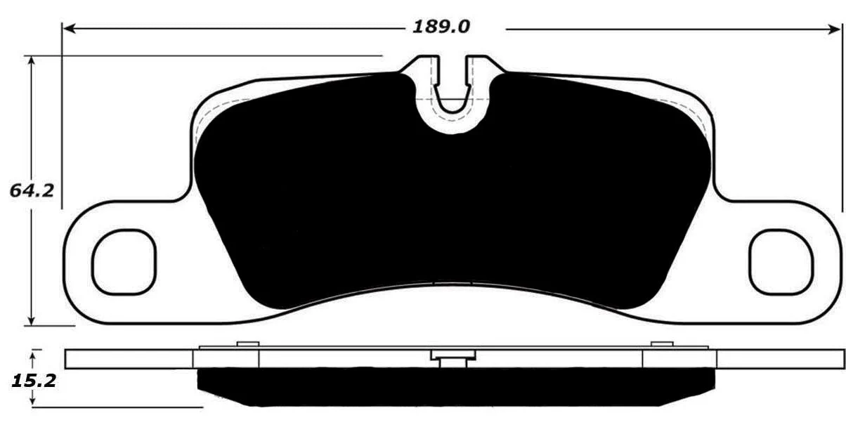 Porterfield Rear Brake Pad Set for Porsche Cayenne Ceramic Discs (2011)