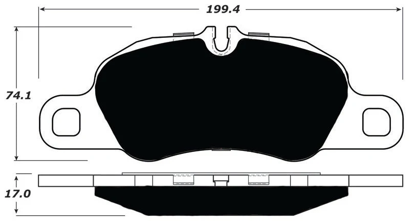 Porterfield Front/Rear Brake Pad Set for Porsche Cayman Coupe S with Iron Rotors (2014) - Image 2
