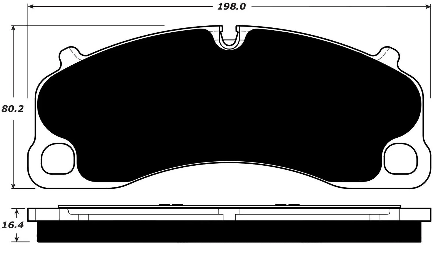 Porterfield Front/Rear Brake Pad Set for Porsche Cayman GT4 (2014)