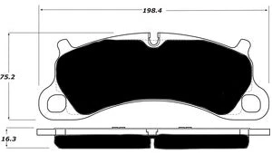 Porterfield Front/Rear Brake Pad Set for Porsche 991 Carrera S with Iron Rotors (2015)