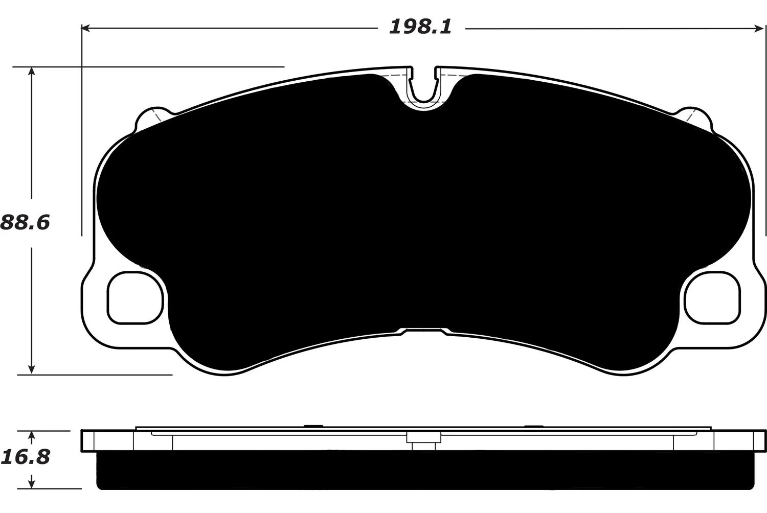 Porterfield Front/Rear Brake Pad Set for Porsche 918 with Race Package (2015)