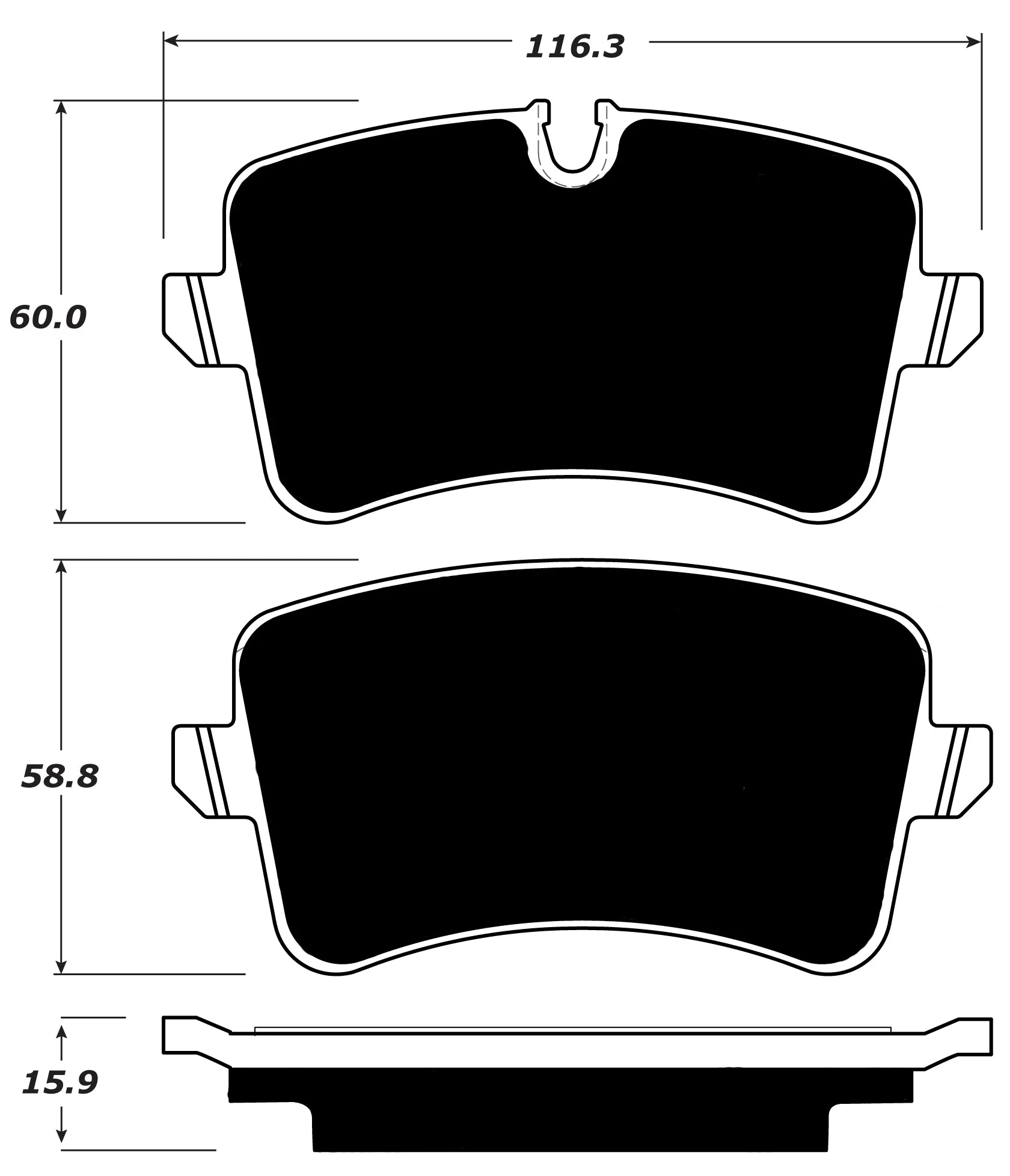 Porterfield Front/Rear Brake Pad Set for Porsche Macan Base (2017) - Image 5