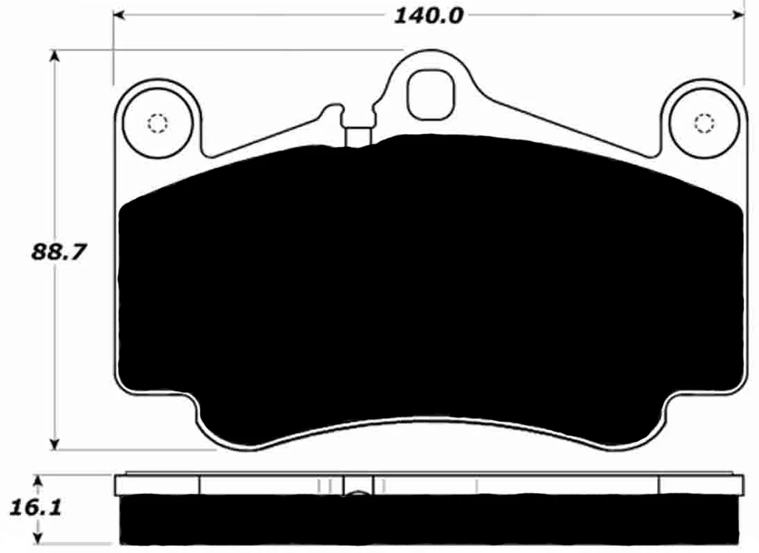 Porterfield R4-S Front Brake Pads for Porsche 996 Turbo - Image 2