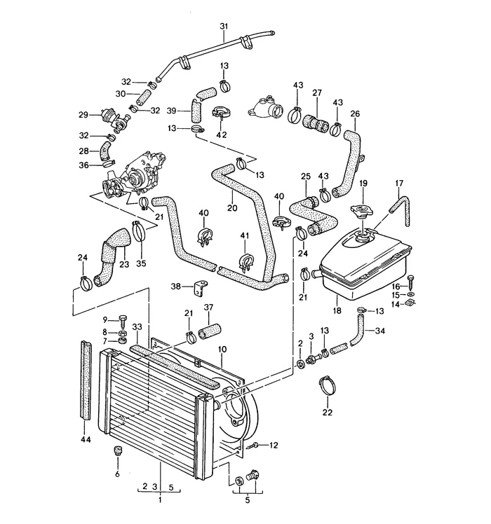 Upper Radiator Hose for Porsche 944 16 Valve 1987-91 - Image 2