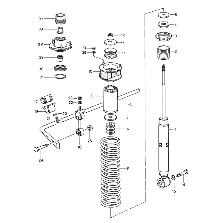 Rear Right Sway Bar Link for Porsche 911 (1989-94) - Image 3