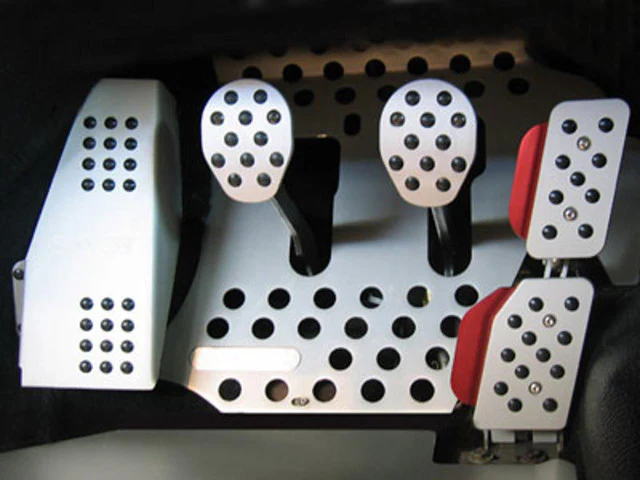 Rennline 4 Piece Pedal Set Perforated Rev 2 for Porsche 911 964 and 993 Targa/Cabriolet