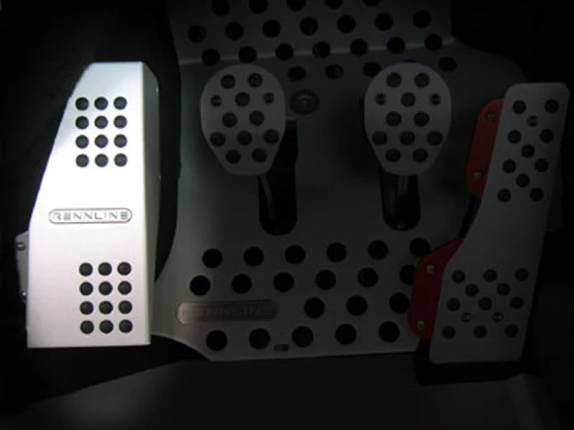 Rennline Aluminum Dead Pedal w/ Rubber Grips for Porsche 911, 964, 993 Targa/Cabriolet, 924, 944, and 968 - Image 3